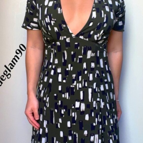 Staud Walter Mini Dress in Army Green - Picture 2 of 5